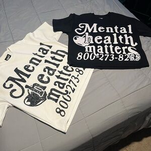 Mental Health Matters Black and White T-Shirts